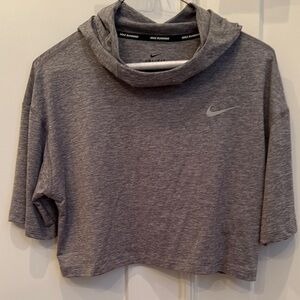 Nike Heather Gray Cowl Neck Top